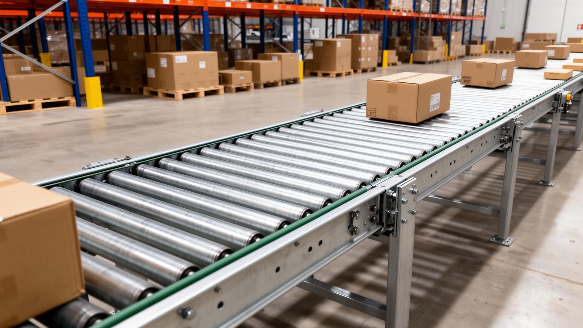 Gravity Conveyor & Gravity Roller Conveyor Systems in warehouse